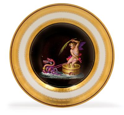 Anton Kothgasser – A pictorial plate, - Works of Art (Furniture, Sculptures, Glass, Porcelain)
