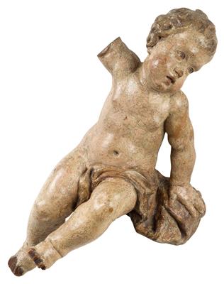 A Baroque putto, - Works of Art (Furniture, Sculptures, Glass, Porcelain)