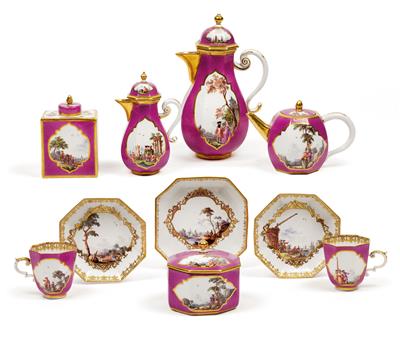 A dejeuner for coffee and tea, - Starožitnosti (Nábytek, Sochařská díla, Sklo, Porcelán)