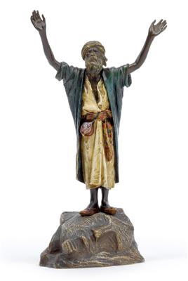 F. X. Bergmann – an Arab man in prayer, - Works of Art (Furniture, Sculptures, Glass, Porcelain)