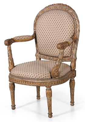 Outstanding Neo-Classical armchair, - Works of Art (Furniture, Sculptures, Glass, Porcelain)