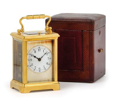A small travel alarm clock with quarter-chiming repeater - Works of Art (Furniture, Sculptures, Glass, Porcelain)