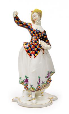 A figure of Lalage from the "commedia dell'arte", - Works of Art (Furniture, Sculptures, Glass, Porcelain)