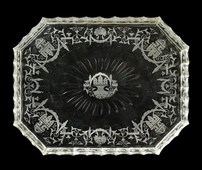 A Lobmeyr serving tray, - Oggetti d'arte (mobili, sculture, vetri, porcellane)