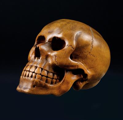 A skull, - Oggetti d'arte (mobili, sculture, vetri, porcellane)