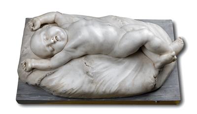 Sleeping child, - Oggetti d'arte (mobili, sculture, vetri, porcellane)