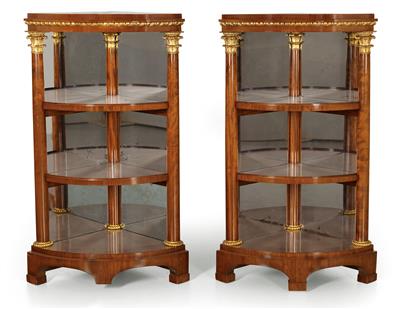 Rare pair of Early Biedermeier étagères, - Works of Art (Furniture, Sculptures, Glass, Porcelain)