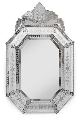 A Venetian style mirror, - Works of Art (Furniture, Sculptures, Glass, Porcelain)