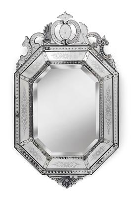 A Venezian style mirror, - Works of Art (Furniture, Sculptures, Glass, Porcelain)