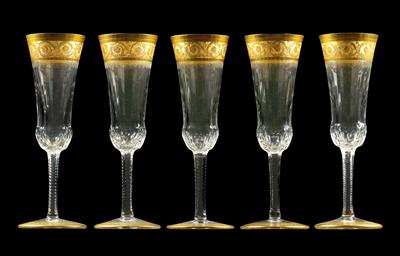 St. Louis sparkling wine glasses, - Works of Art (Furniture, Sculptures, Glass, Porcelain)