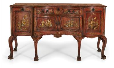 Unusual Chinese style lacquer sideboard, - Works of Art (Furniture, Sculptures, Glass, Porcelain)