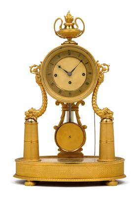 A bronze Viennese Biedermeier clock - Oggetti d'arte (mobili, sculture, vetri, porcellane)