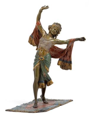 Viennese bronze – a dancer on a carpet, - Starožitnosti (Nábytek, Sochařská díla, Sklo, Porcelán)