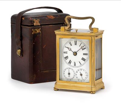 A Viennese travel alarm clock in its original case - Works of Art (Furniture, Sculptures, Glass, Porcelain)