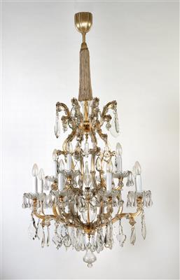 A glass chandelier in 'Maria Theresia' style, - Starožitnosti
