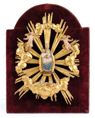 A Mariazell Madonna of Grace set within an aureole, - Starožitnosti