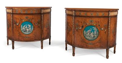Pair of English Neo-Classical revival side cabinets, - Starožitnosti