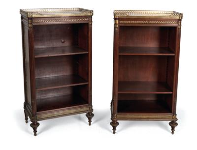 Pair of half height French bookcases, - Works of Art