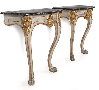 Pair of console tables, - Oggetti d'arte