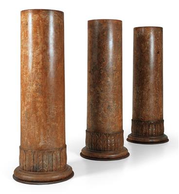 Set of 3 flower or bust stands, - Oggetti d'arte