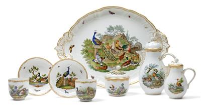 A dejeuner coffee set with "Poultry", - Oggetti d'arte