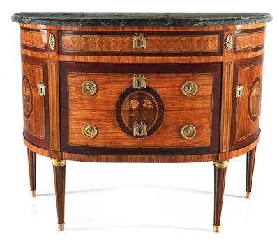 French demi-lune salon chest of drawers, - Oggetti d'arte