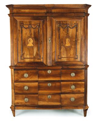 Neo-Classical style cabinet on chest, - Oggetti d'arte