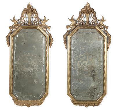Pair of Venetian wall mirrors, - Oggetti d'arte