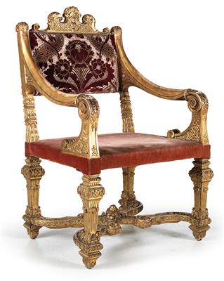 Grand armchair, - Works of Art