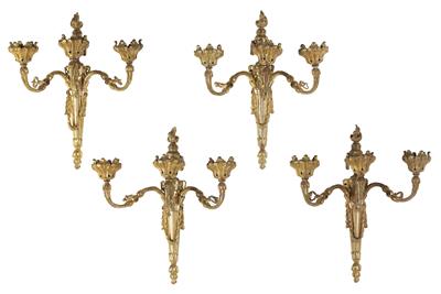 Set of 4 wall appliques in Louis XVI revival style, - Oggetti d'arte