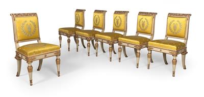 Set of 6 elegant Neo-Classical chairs, - Oggetti d'arte