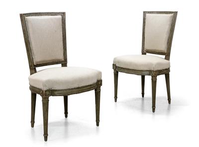 A pair of French chairs, - Selected by Hohenlohe