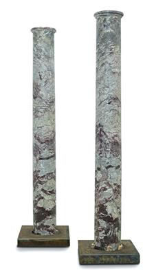 A pair of large marble columns, - Selected by Hohenlohe