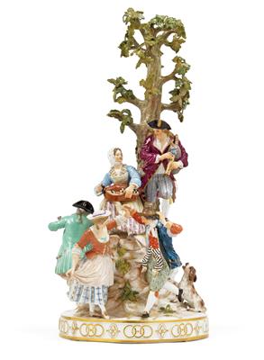 A tree group with couples dancing and playing music, - Oggetti d'arte