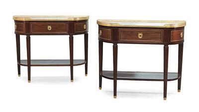 Pair of sideboards or desserts, - Oggetti d'arte