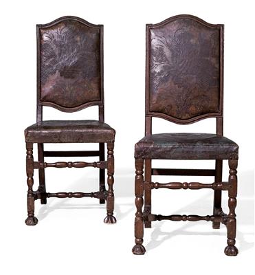 Pair of Early Baroque royal chairs, - Oggetti d'arte