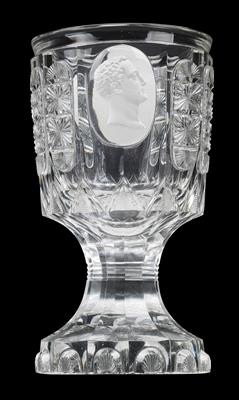A goblet with the portraits of Tsar Alexander I. of Russia and Friedrich Wilhelm III of Prussia, - Works of Art