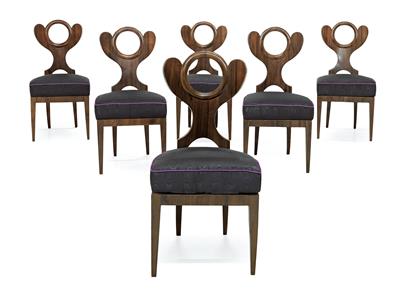 Set of 6 outstanding Viennese Biedermeier chairs, - Works of Art