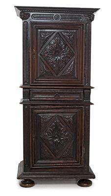 Tall narrow Renaissance double cabinet, - Works of Art