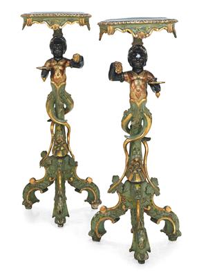 Rare pair of Venetian side tables, - Oggetti d'arte