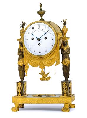 A Viennese Empire bronze clock - Works of Art