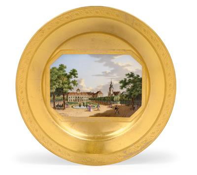 “Le cháteau de plaisance Imp. Roy, á Laxembourg prés de Vienne” - A veduta plate, - Works of Art