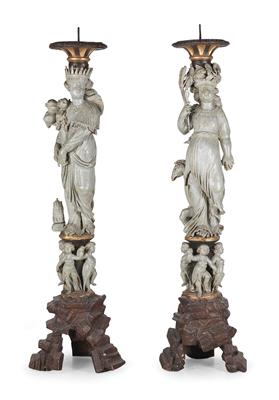 Tall candelabras of the two seasons, - Oggetti d'arte
