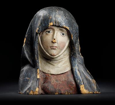 A half-length Gothic pietà group, - Oggetti d'arte