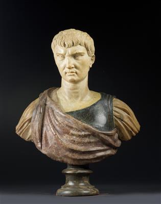 The bust of a Roman Emperor, - Works of Art