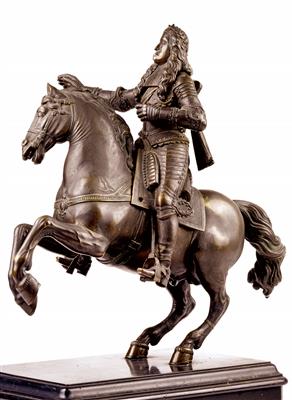 Caspar Gras (Mergentheim 1585-1674 Schwaz) attributed to - Equestrian statuette of Emperor Leopold I, - Starožitnosti