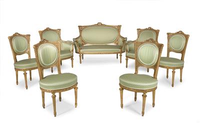 French salon seating group, - Oggetti d'arte