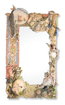 Large and unusual wall mirror, - Works of Art