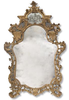 Monumental Baroque palace wall mirror, - Works of Art