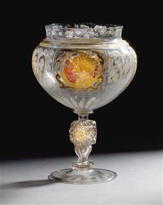 Museum goblet with diamond-point engraving, - Oggetti d'arte